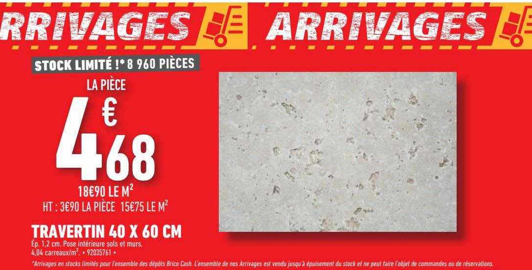 travertin 40 x 60 cm