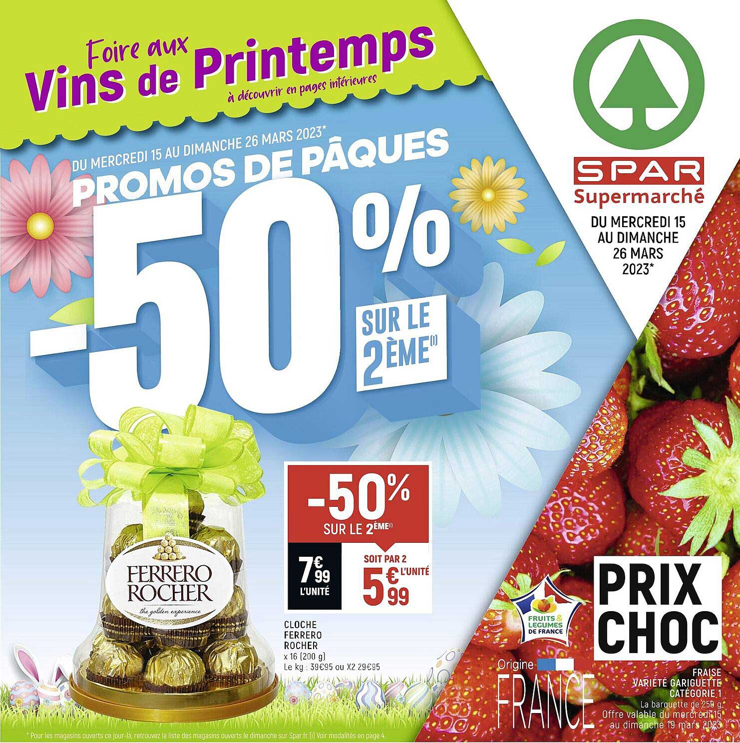 cloche ferrero rocher, fraise variété gariguette catégorie 1