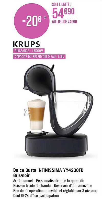 dolce gusto infinissima yy4230fd gris-noir krups