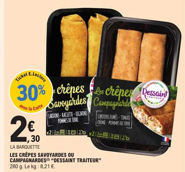 les crêpes savoyardes ou campagnardes "dessaint traiteur"