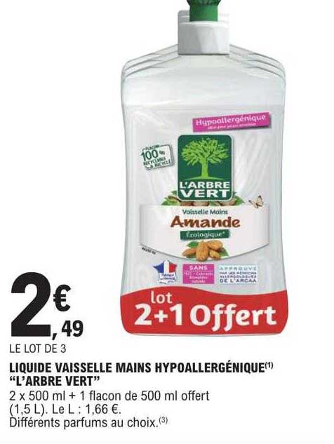 liquide vaisselle mains hypoallergénique "l'arbre vert"