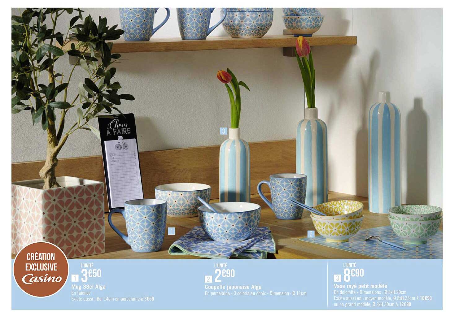 mug 33cl alga, coupelle japonaise alga, vase rayé petit modèle