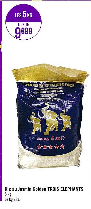 riz au jasmin golden trois éléphants