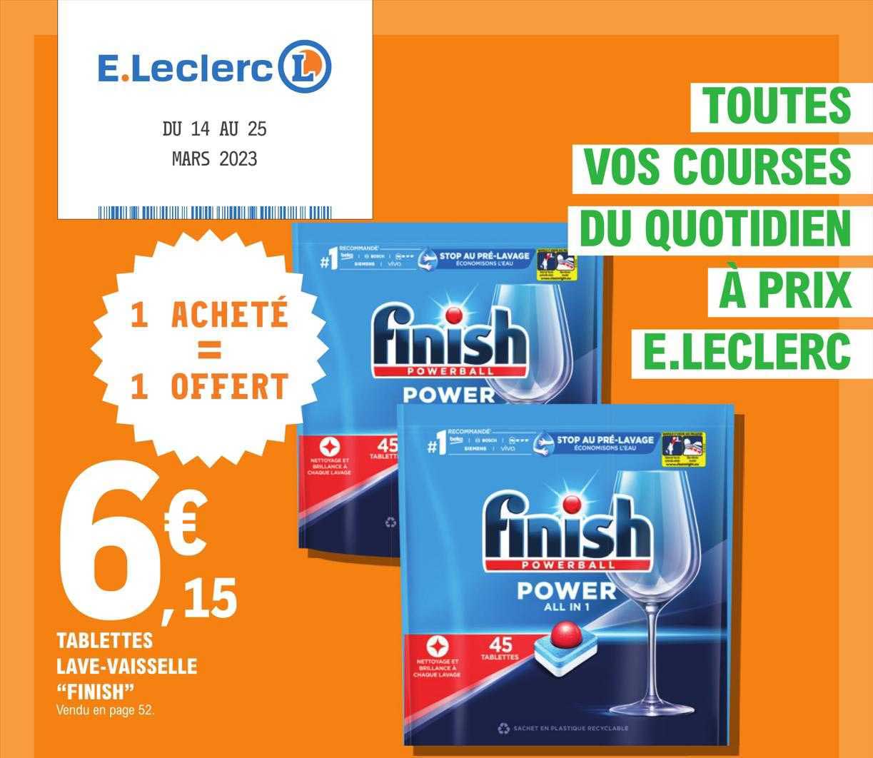 tablettes lave-vaisselle "finish"