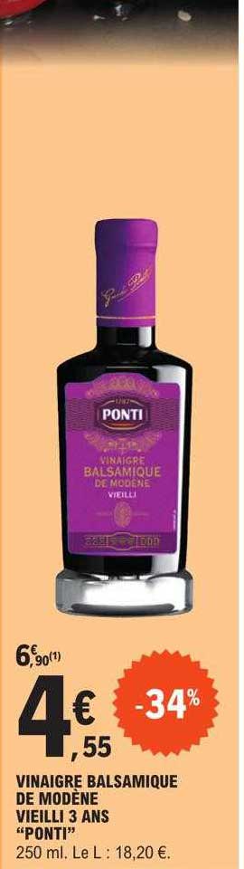 vinaigre balsamique de modène vieilli 3 ans "ponti"