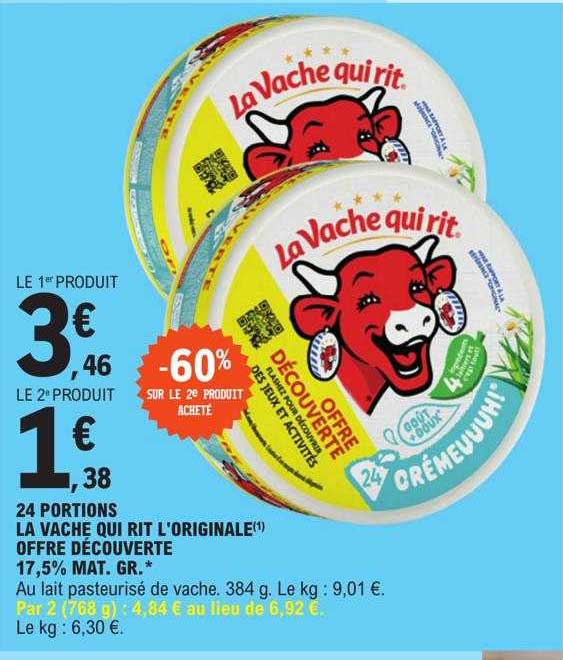 24 portions la vache qui rit l'originale offre découverte 17,5% mat.gr.