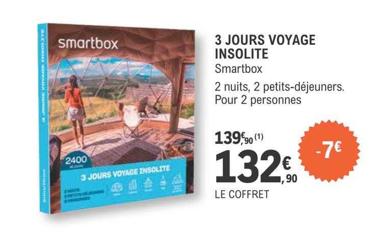 3 jours voyage insolite - smartbox