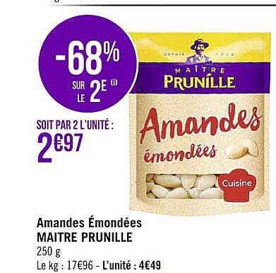 amandes émondées maître prunille