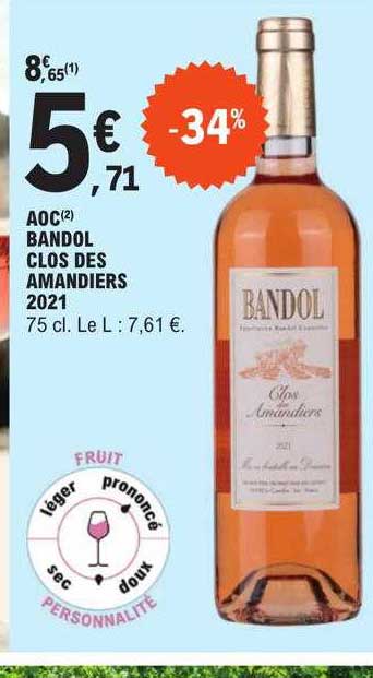 aoc bandol clos des amandiers 2021