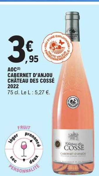 aoc cabernet d'anjou château des cossé 2022