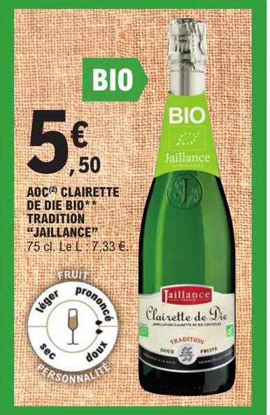 aoc clairette de die bio tradition "jaillance"