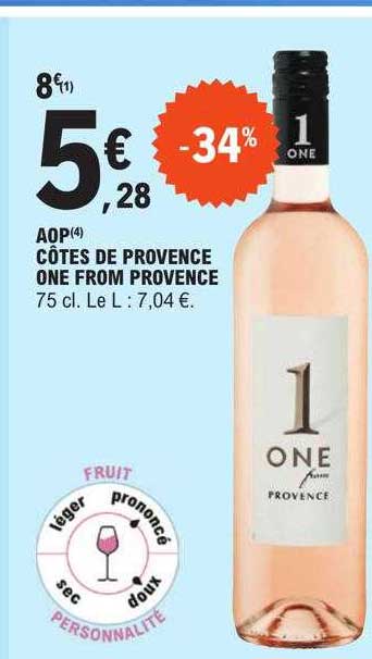 aop côtes de provence one from provence