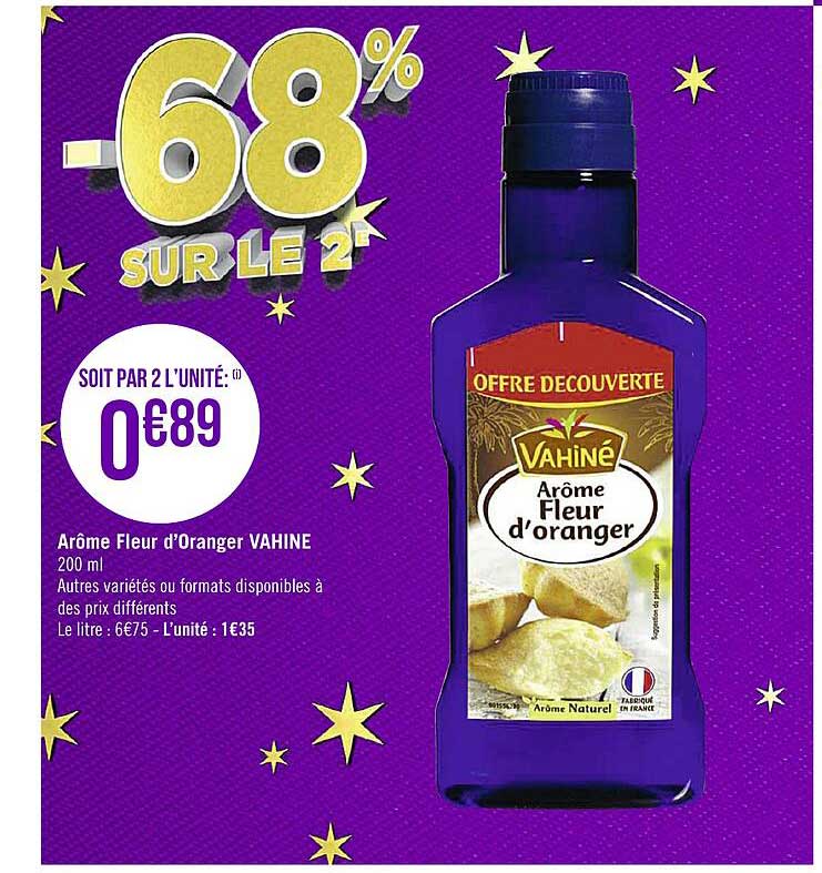 arôme fleur d'oranger vahiné