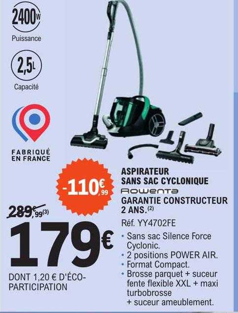 Aspirateur Sans Sac Cyclonique Rowenta