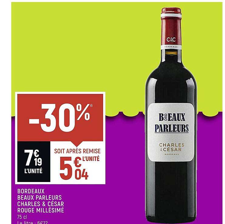 bordeaux beaux parleurs charles & césar rouge millésimé