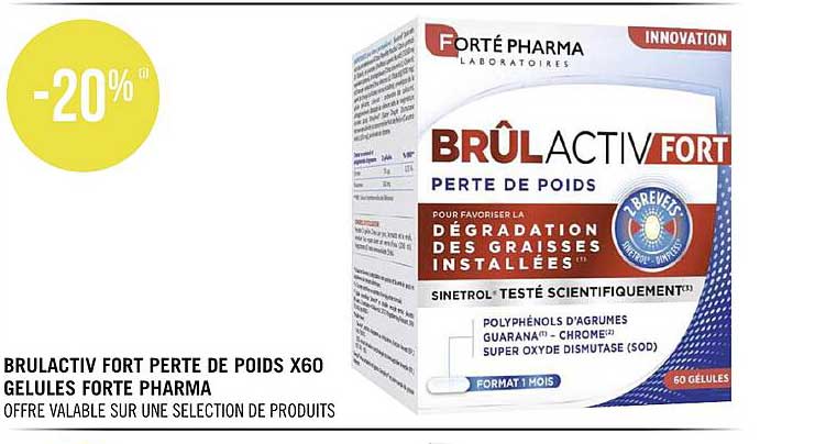 brulactiv fort perte de poids x60 gélules forte pharma