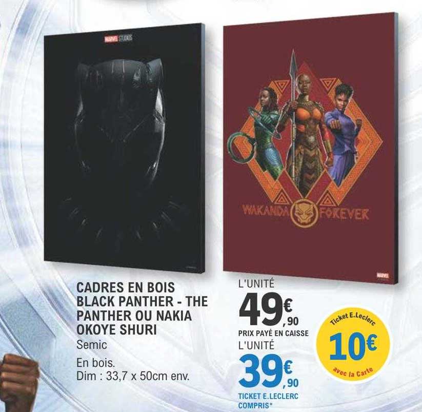 cadres en bois black panther - the panther ou nakia okoye shuri