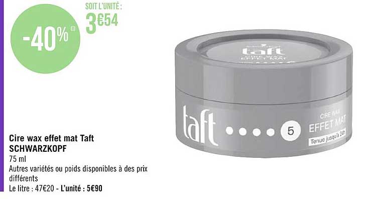 cire wax effet mat taft schwarzkopf