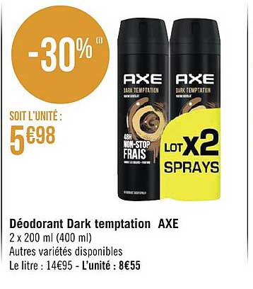 déodorant dark temptation axe