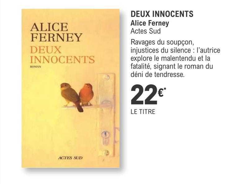 deux innocents - alice ferney