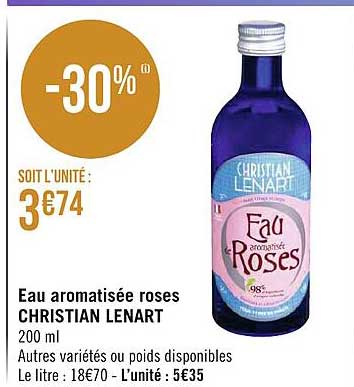 eau aromatisée roses christian lenart