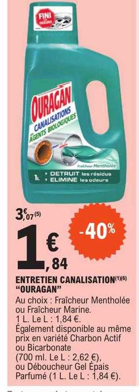 entretien canalisation "ouragan"