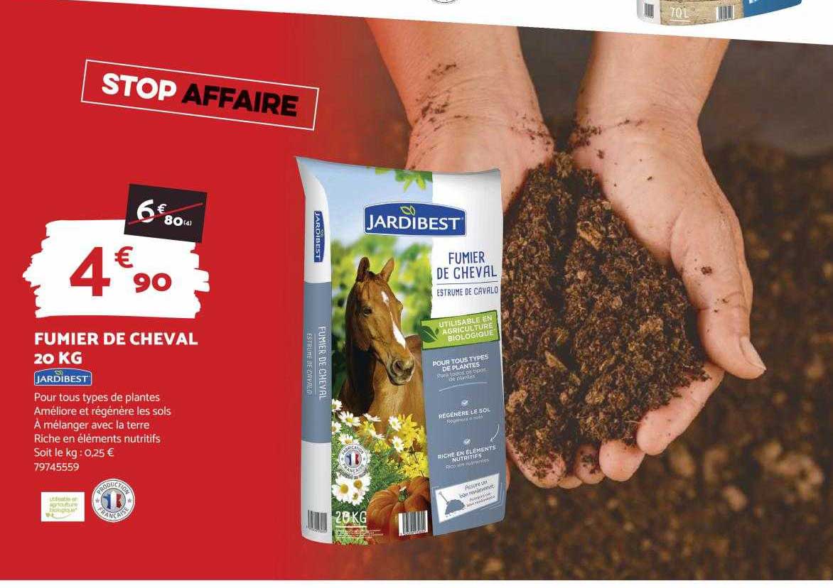 fumier de cheval 20 kg jardibest