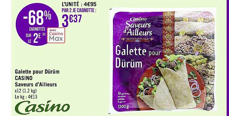 galette pour dürüm casino saveurs d'ailleurs