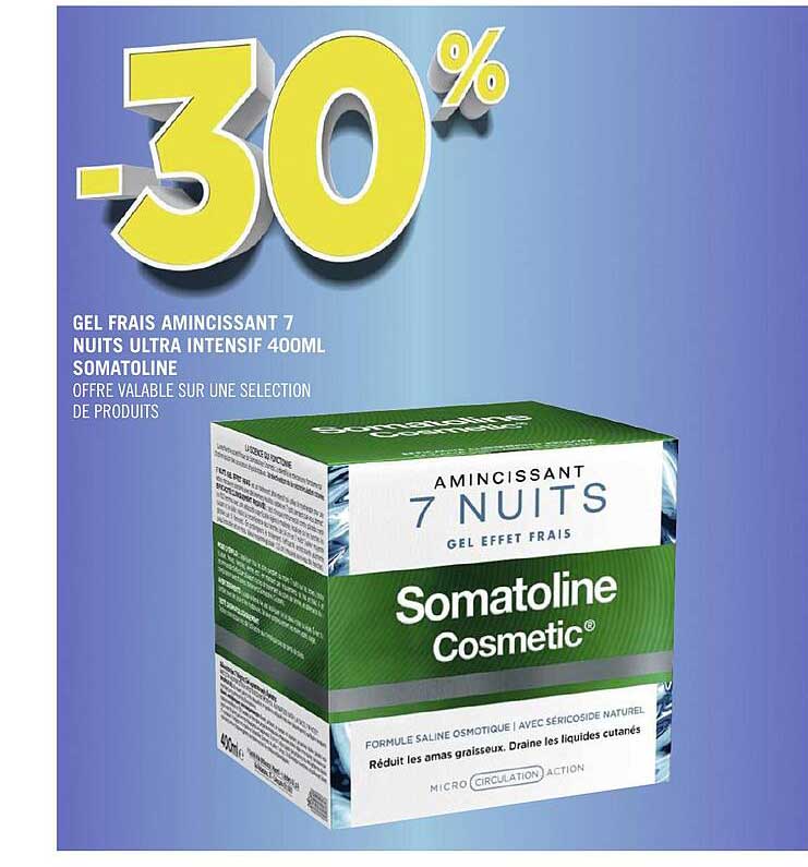 gel frais amincissant 7 nuits ultra intensif 400ml somatoline
