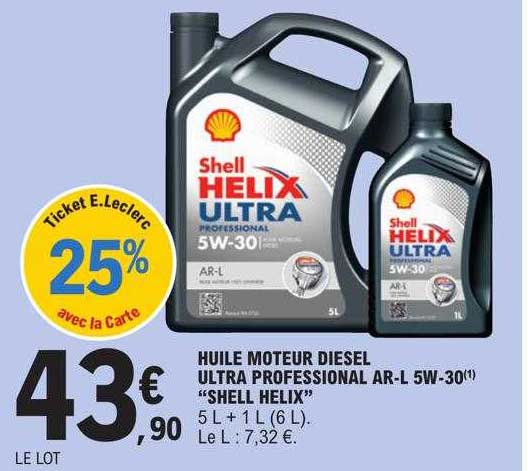 huile moteur diesel ultra professional ar-l 5w-30 "shell hélix"