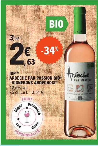 igp ardèche par passion bio "vignerons ardéchois"