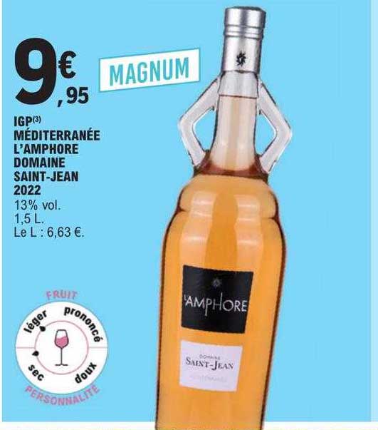 igp méditerranée l'amphore domaine saint-jean 2022