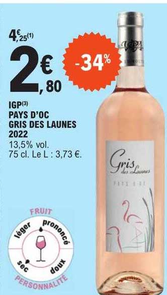 Igp Pays D'oc Gris Des Launes 2022