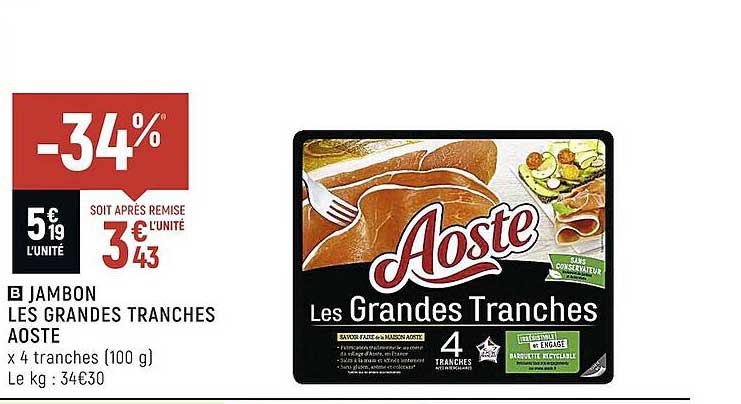 jambon les grandes tranches aoste