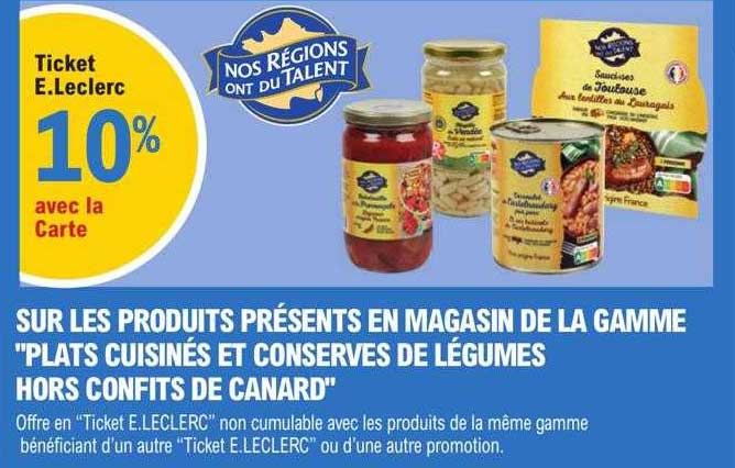 la gamme "plats cuisinés et conservés de légumes hors confits de canard"