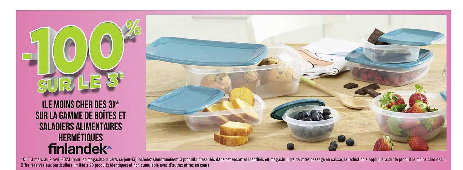 la gamme de boîtes et saladiers alimentaires hermétiques finlandek