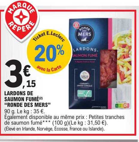 lardons de saumon fumé "ronde des mers"