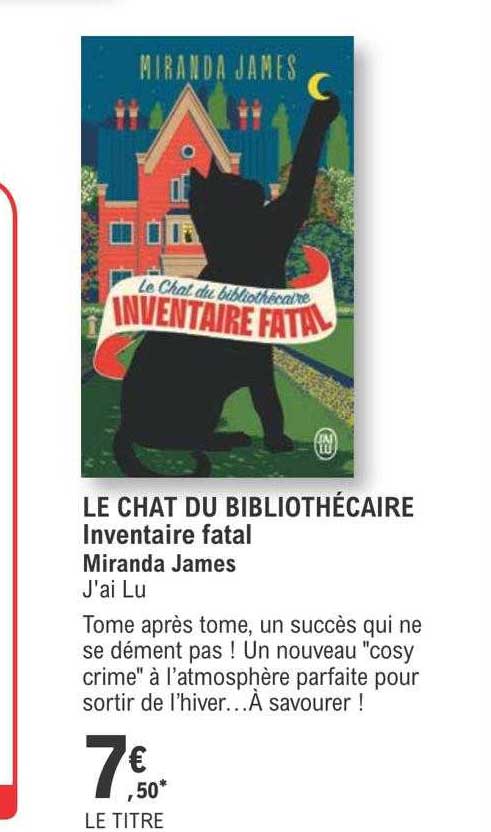 le chat du bibliothécaire inventaire fatal - miranda james