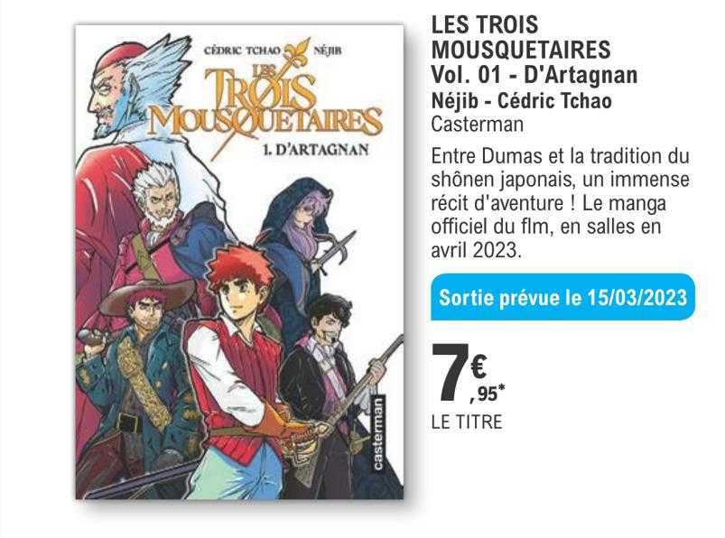 les trois mousquetaires vol. 01 - d'artagnan - néjib - cédric tchao