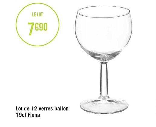 Lot De 12 Verres Ballon 19 Cl Fiona