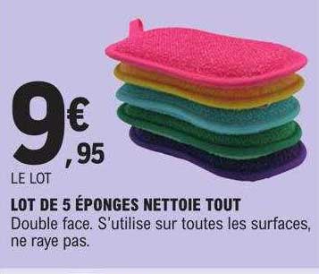 lot de 5 éponges nettoie tout