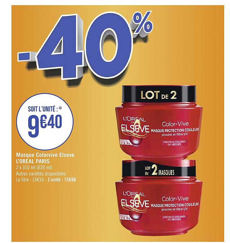 masque colorvive elsève l'oréal paris