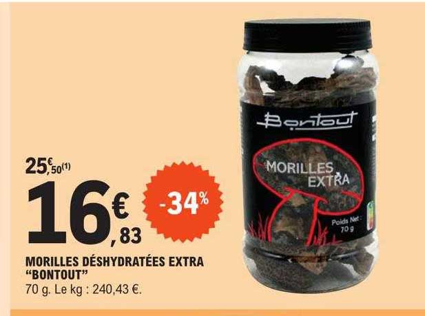 morilles déshydratées extra "bontout"