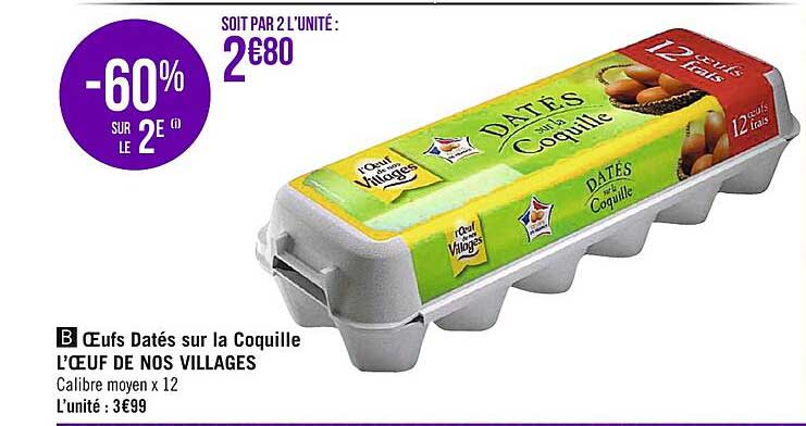 œufs datés sur la coquille l'œuf de nos villages