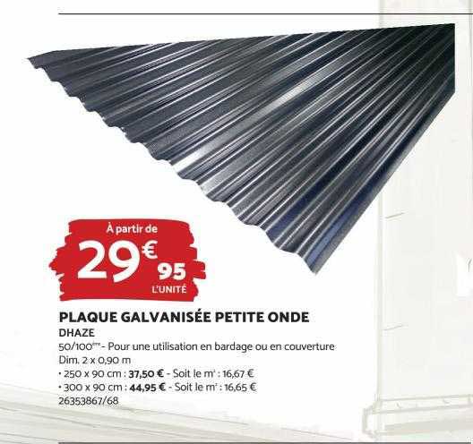 plaque galvanisée petite onde