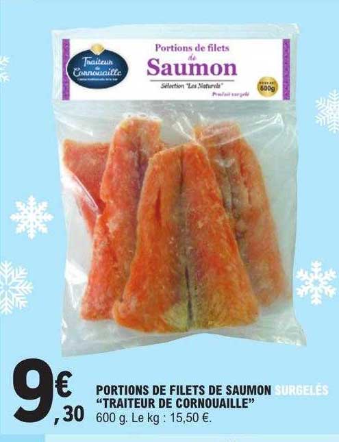 Portions De Filets De Saumon Surgelés "traiteur De Cornouaille"