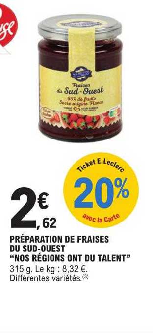 préparation de fraises du sud-ouest "nos régions ont du talent"