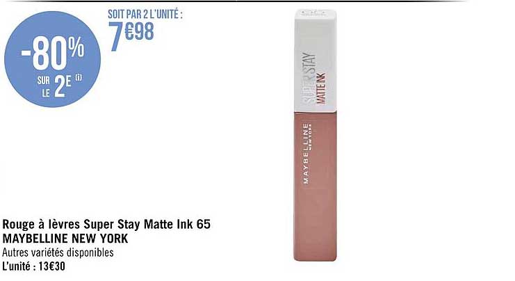 rouge à lèvres super stay matte ink 65 maybelline new york