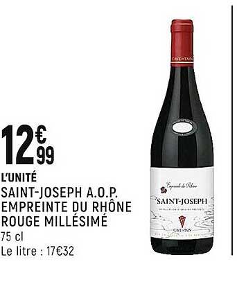 saint-joseph a.o.p. empreinte du rhône rouge millésimé