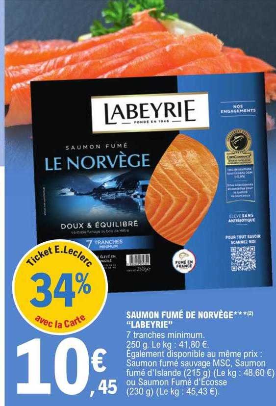 Saumon Fumé De Norvège "labeyrie"